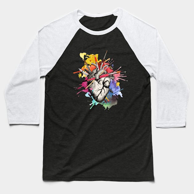 Drawing lovers, for artist, creation, art lovers Baseball T-Shirt by Collagedream